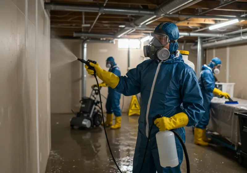 Basement Sanitization and Antimicrobial Treatment process in Bolivar, TN